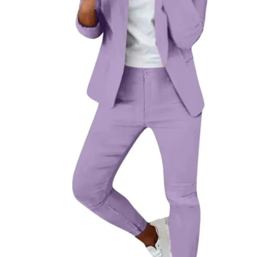 SHEIN Lavender Blazer and Pants Set
